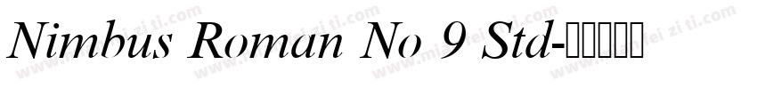 Nimbus Roman No 9 Std字体转换